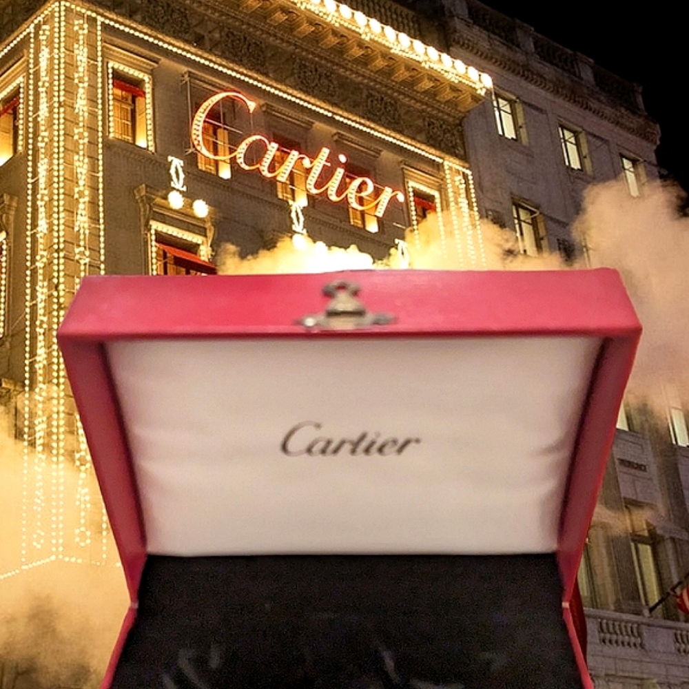 Vintage Cartier classsic velvet lined Jewelry Luxury box - Picture 4 of 16